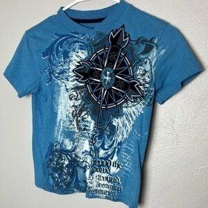 Apostasy Kids Blue T-shirt Blue /Cross Sz Small (6/7)